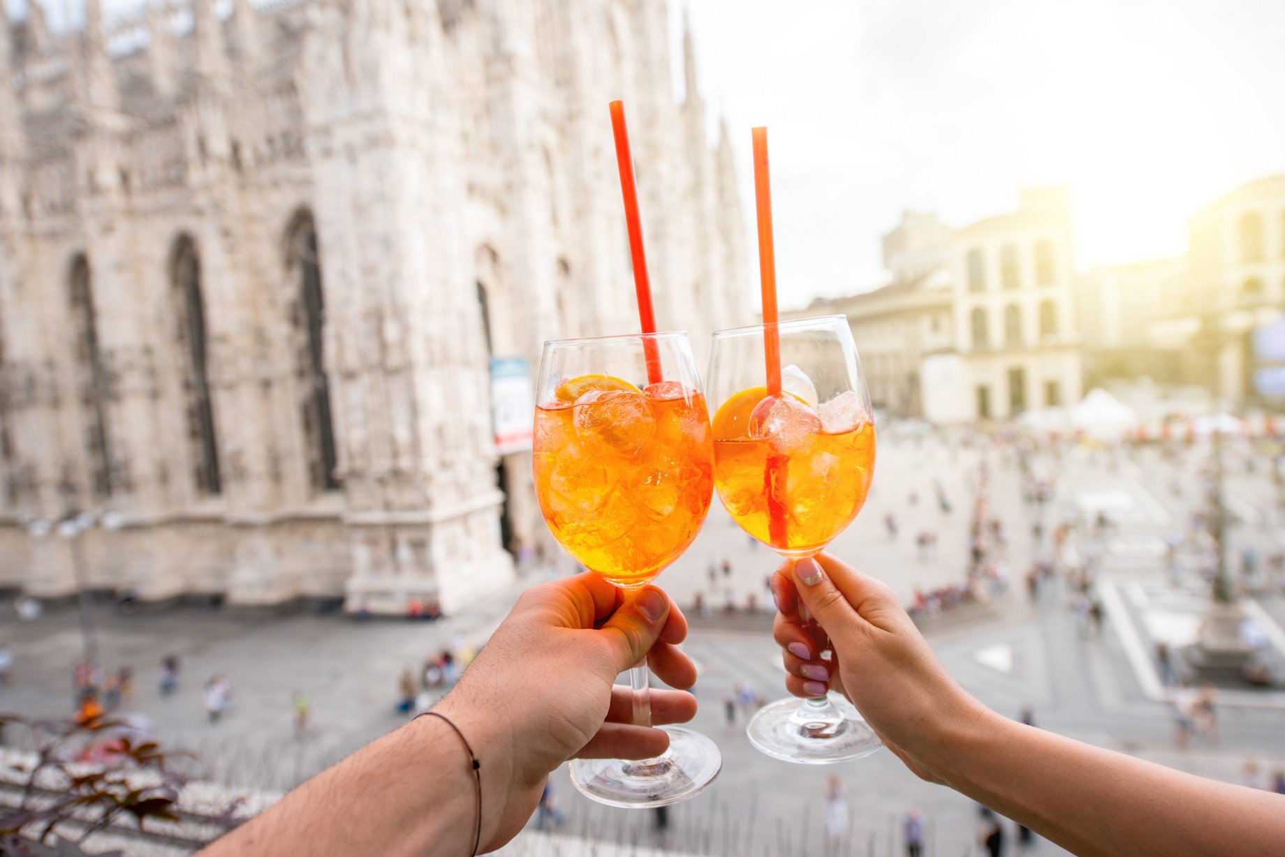 Spritz aperol drink in Milan